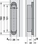 3D Onzichtbaar Scharnier - 80/100 kg - Chroom Mat - Lengte: 16 cm