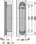 3D Onzichtbaar Scharnier - 80/100 kg - Chroom Mat - Lengte: 16 cm