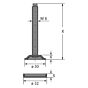 Stelschroef - M8 - Drie lengtes: 50, 60, 100 mm - 4 stuks