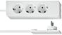 EVOline Plug - Platte stekker - 5 mm - met 3-voudige stekkerdoos - Kleur: Zwart en Wit