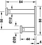 Garderobehaak - RVS - 80x84x 80 mm