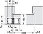 3D Onzichtbaar Scharnier H12S - 60 kg - Zwart Mat - Lengte: 11 cm