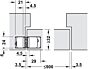 3D Onzichtbaar Scharnier H12S - 60 kg - Wit Mat - Lengte: 11 cm