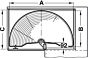 Set Halvemaan draaibodems Arena Style - Antraciet - Kastbr. 900 mm