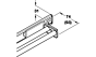 Handdoekhouder - aluminium zilver - 2 armen - 330mm