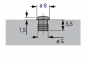 Hettich - Aanslagdemper om in te drukken - Transparant - ø 5 mm - Dikte: 1.5 mm - 10, 50 stuks