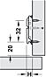 Blum Montageplaat - Lineair - 0 mm 