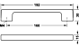 Meubelgreep - IJzerkleurig - Greepdikte: 15 mm - Lengte: 192 mm