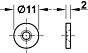 Magneetsluiting - Trekkracht: 1.8 kg - Twee kleuren - Inboor: ø 9 mm/Diepte: 9 mm