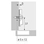 Hettich Intermat - Kruismontageplaat + Euroschroeven - Afstand: 0 mm