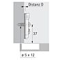 Hettich Sensys Kruismontageplaat + Euroschroeven - Afstand: 0, 1.5, 3, 5 mm