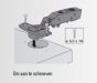 Hettich Sensys- met pot in Intermat-design - Half Opliggend - 165° - Veer