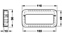 Komgreep - Zamak - 110 x 56 mm - Om te klemmen