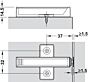 Blum Kruisadapterplaat. Lange versie