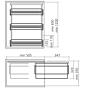 Uittrekbaar Schoenenrek Verticaal - Chroom - Twee Hoogtes: 3 of 5 plateaus