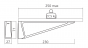 Plankdrager - Zwart - Lengte: 230 mm - 27.5 kg