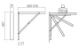 Inklapbaar Plankdrager - 550 tot 700 mm - 100 kg per paar - 1 Stuk