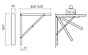 Inklapbaar Plankdrager - 550 tot 700 mm - 100 kg per paar - 1 Stuk