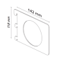 Boekensteun recht - Wit gelakt - 142 x 118 mm