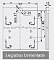 Meenemersset - Binnenlade - Legrabox M - Vier kleuren