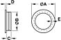 Komgreep - Messing Mat- ø 40, 48.5, 59 mm - Om te lijmen