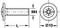 Bevestigings-schroef - M4 - Grepen/Knoppen  Tien Lengtes