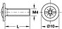 Bevestigings-schroef - M4 - Grepen/Knoppen  Negen Lengtes