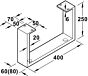 Meubelonderstel - Industrieel - Ruw Staal Gelakt - 250 x 400 mm (hxb) Profiel: 60 of 80 mm