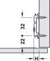 Blum Montageplaat - Lineair - Met excenterschroef - 3 mm