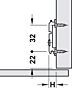 Blum Montageplaat - Lineair - Met excenterschroef - 3 mm