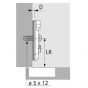 Hettich Sensys Kruismontageplaat + Euroschroeven - Afstand: 0 en 1.5 en 3 en 5 mm