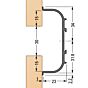 C-Profiel - Grijs Betonlook Mat - Lengte: 2500, 5000 mm