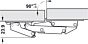 Klepscharnier zonder potboring voor kleppen tot 2.1 kg met demping - 90° - Opliggend