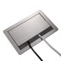 Evoline FlipTop push small - 2 stekkerdozen - 2 USB-charger - RVS 