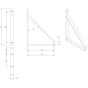 Plankdrager Industrieel - Zwart - Hoog: 300 mm - Diep: 220 mm - Set 2 stuks
