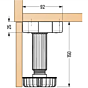 Keuken stelpoot - 140-170 mm  500 kg