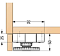 Keuken stelpoot - 45 tot 70 mm  500 kg