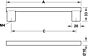 Luxe Meubelgreep - Geribbeld - Messing - ø 10 mm - Lengte: 256 mm