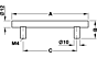 T-Greep Aluminium - ø 12 mm - Zilverkleur - Veertien Lengtes: 136 t/m 900 mm