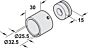 Buishouder Rond - RVS - Voor Buisdiameter: 20, 25, 30 mm - 2 stuks