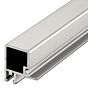 Smartcube Profiel - Boven voor Schuifdeur - Zwart en Inox Look - Lengte: 2500 mm