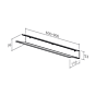 Schoenenrek Youk - Zwart Mat - Wandbevestiging - Breedtes: 600, 900, 1200 mm