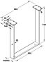 Tafelonderstel - Industrieel - U-Vorm - Zwart - 720 x 600 mm - Profiel: 60 of 80 mm