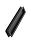 Komgreep - Zamak - Zwart mat - 202,4 x 48,9 mm