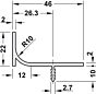 L-Profiel Verticaal - Aluminium - RVS mat - 2500 mm