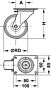 Zwenkwiel - 200 kg - Loopvlak Hard - ø 80 mm