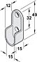 Buishouder - Zamak - Zwart gelakt - Voor roede 30x14/15 mm