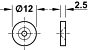 Magneetsluiting - Trekkracht: 2 kg - Zwart - Inboor: ø 8 mm/Diepte: 13.8 mm