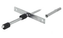 Plankdrager met bevestigingsplaat en plugbevestiging - Met afstelling - Plankdikte: min. 22 en 24 mm
