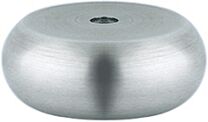 Meubelvoetplaat - Zonder Hoogteverstelling -  Aluminium Mat - Diameter 60 mm - Hoogte 20 mm